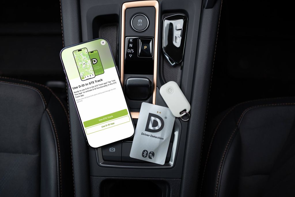 A phone with D-iD information, Driver Detect Card, Driver Detection Tag