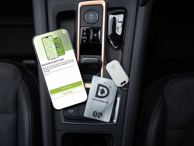A phone with D-iD information, Driver Detect Card, Driver Detection Tag