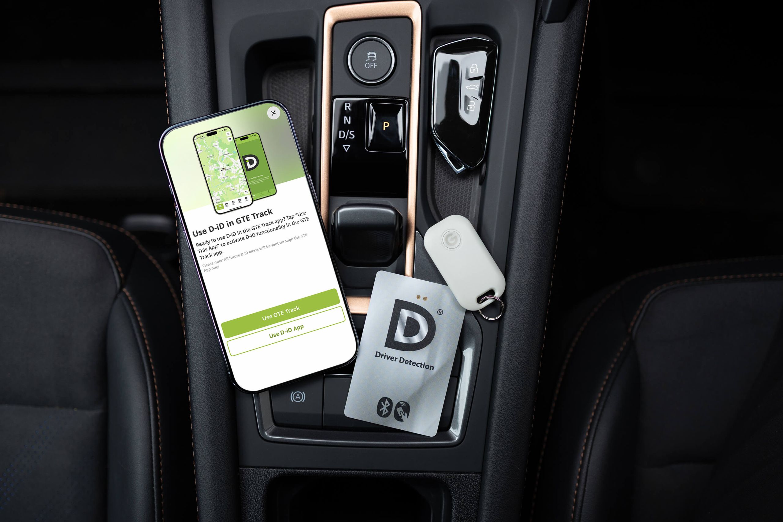 A phone with D-iD information, Driver Detect Card, Driver Detection Tag